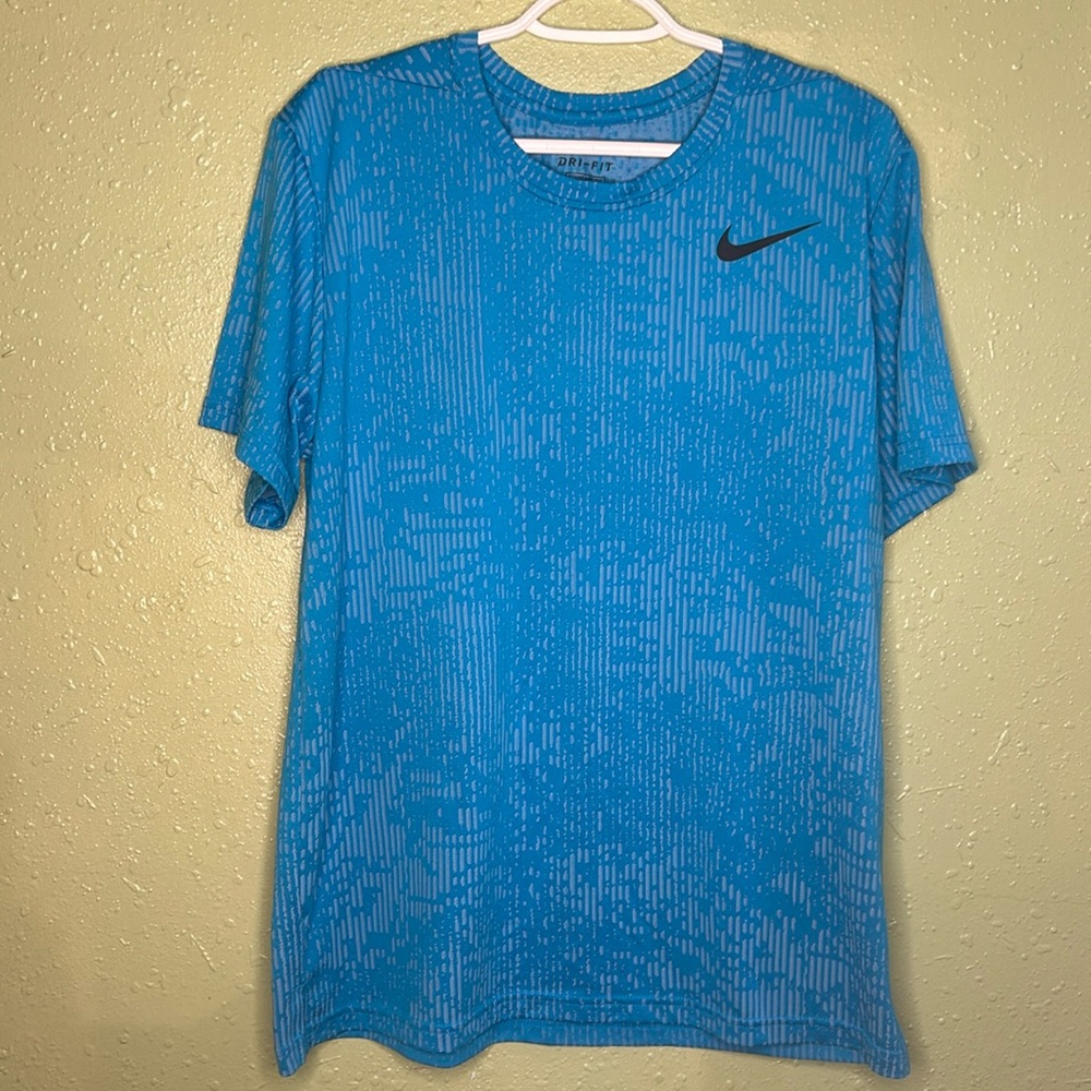NIKE | Blue Standard Fit Dri-Fit Logo Tee Size L